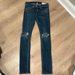 Rag & bone skinny ripped jeans
